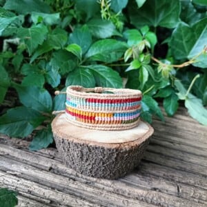 Macramé Armband-Rainbow- Handgemaakt & Verstelbaar
