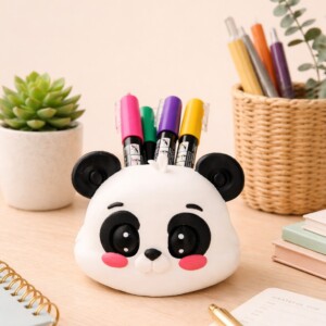 Schattige Panda Pennenhouder Handgemaakt