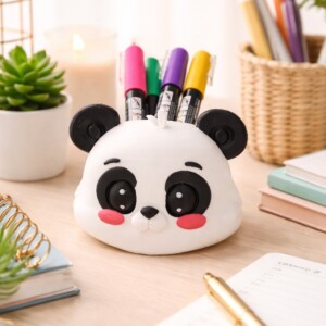 Kawaii Panda Pennenhouder – Biologisch Afbreekbare Bureau Organizer