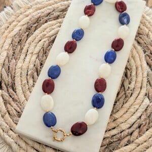 Koningsdag ketting rood/wit/blauw