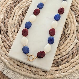 Koningsdag ketting rood/wit/blauw