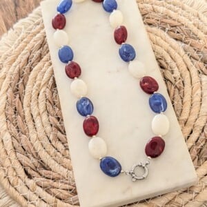 Koningsdag ketting rood/wit/blauw