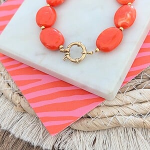 Kralenarmband oranje Koningsdag
