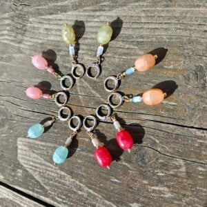 Kwarts oorbellen, 5 paar