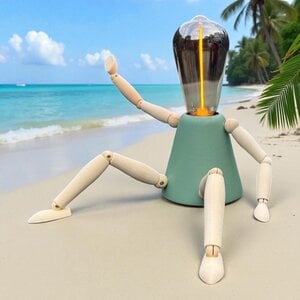 Lightbuddy | vintage groen | Strohoed