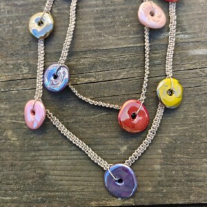 Macramé ketting Champagne