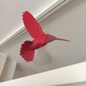 Magnetic hummingbird window art - Bordeaux