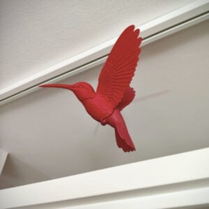 Magnetic hummingbird window art - Bordeaux