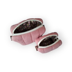 Make-up tassen/toilettassen Fleece maat S & XS