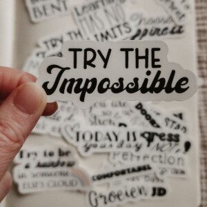 Motiverende quote stickerset, mix engels/nederlands set van 20 stuks