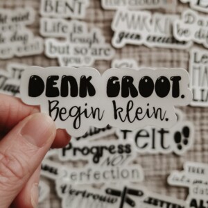 Motiverende quote stickerset, nederlandse set 10 stuks
