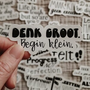 Motiverende quote stickerset, nederlandse set 10 stuks