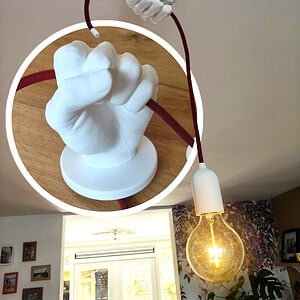 Plafondlamp in handvorm - Clutch - Bordeaux