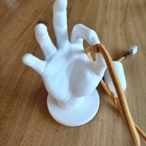 Plafondlamp in handvorm - Flick - Mustard yellow