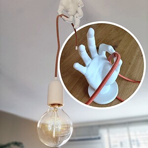 Plafondlamp in handvorm - Flick - Salmon