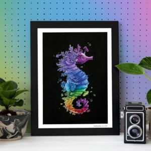 Poster Regenboog zeepaard A4 21x29,7cm