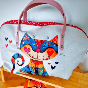 Projecttas – Handgemaakte breitas – haaktas kat