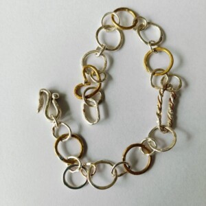 Rough Enough Collection, zilveren schakelarmband