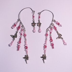 Roze/paarse elf ear cuffs (paar) – fairycore oorhangers zonder gaatje