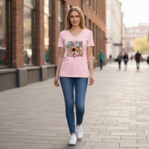 Soft light pink Cat Tee – Everyday Comfort Edition