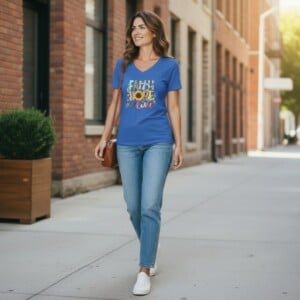 Soft royal blue Cat Tee – Everyday Comfort Edition