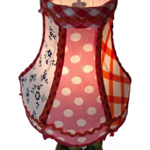 Uniek handgemaakt kleurrijk – kitsch tafellamp bloem