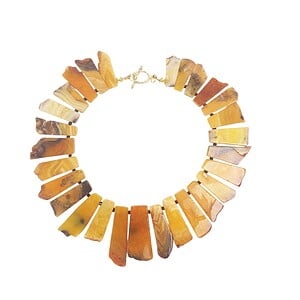 Unieke statement ketting met agaat en Maleisische jade