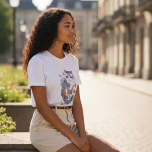 Voor de kunstzinnige kattenliefhebber – Een shirt vol persoonlijkheid