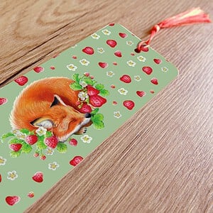 Vos aardbeien, boekenlegger, 74x210 mm