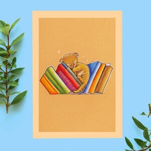 Wens kaart verjaardag Kitten boeken
