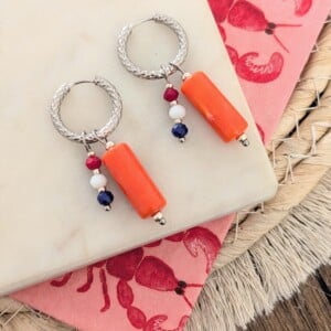 Zilveren Koningsdag oorbellen