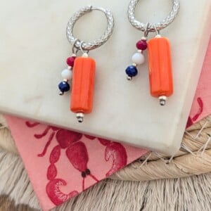 Zilveren Koningsdag oorbellen