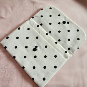 Black & White Dot Clutch – Modern Handmade Essential
