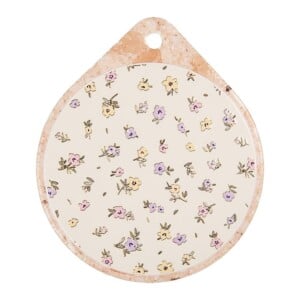 Clayre & Eef Pannenonderzetter Keramiek met Bloemen – 20x23 cm