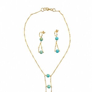 Fijne jade ketting- en oorbellen set - one of a kind