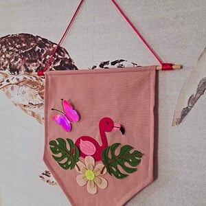 Flamingo en vlinder