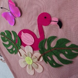Flamingo en vlinder