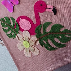 Flamingo en vlinder