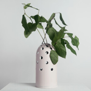Fly's Eye Vase Big - Pink & Pink Rim