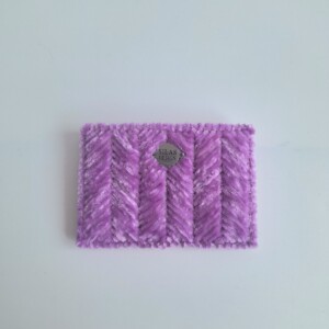 Geweven pasjeshouder | Lavendel velvet look