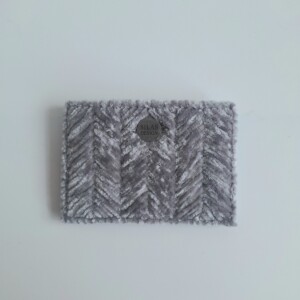 Geweven pasjeshouder | Lichtgrijs velvet look