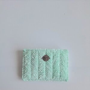 Geweven pasjeshouder | Mintgroen velvet look