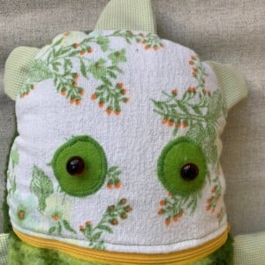 Groen Zorgenvriendje van vintage deken