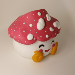 Kawaii Paddenstoelen Plantpotje  | Handgemaakt Cute Bloempotje voor Stekjes & Mini Plantjes