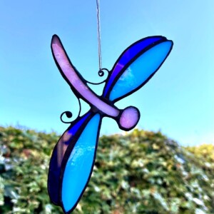 Handgemaakte Glas-in-Lood Libelle | Raamhanger | Tiffany-techniek