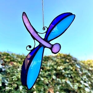 Handgemaakte Glas-in-Lood Libelle | Raamhanger | Tiffany-techniek