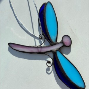 Handgemaakte Glas-in-Lood Libelle | Raamhanger | Tiffany-techniek