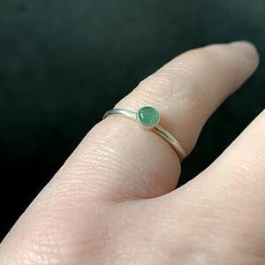 Handgemaakte Groene Aventurijn Ring van Sterling Zilver ✨💚