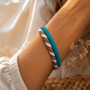 Handgemaakte kralenarmbanden 'Sunset'