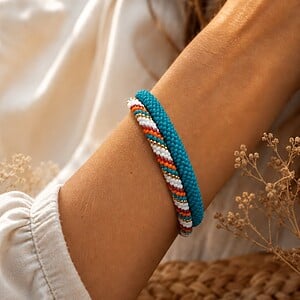 Handgemaakte kralenarmbanden 'Sunset'